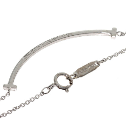 TIFFANY&Co. T Smile Small Diamond Necklace K18 White Gold Ladies [Used]