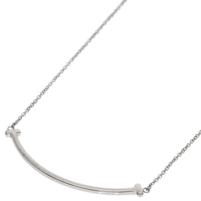 TIFFANY&Co. T smile small Necklace K18 White Gold Ladies [Used]