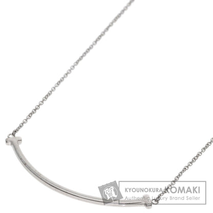 TIFFANY&Co. T smile small Necklace K18 White Gold Ladies [Used]