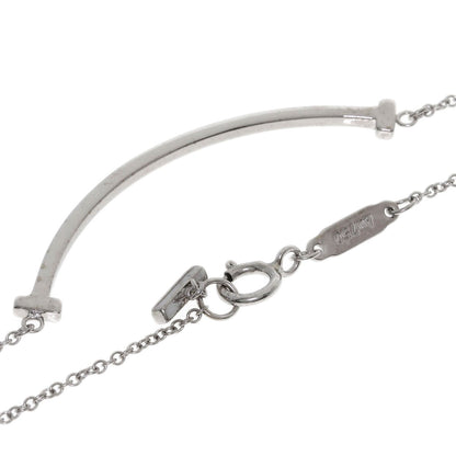 TIFFANY&Co. T smile small Necklace K18 White Gold Ladies [Used]