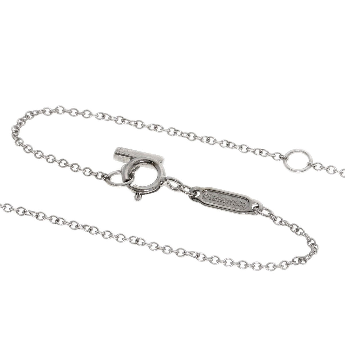 TIFFANY&Co. T smile small Necklace K18 White Gold Ladies [Used]