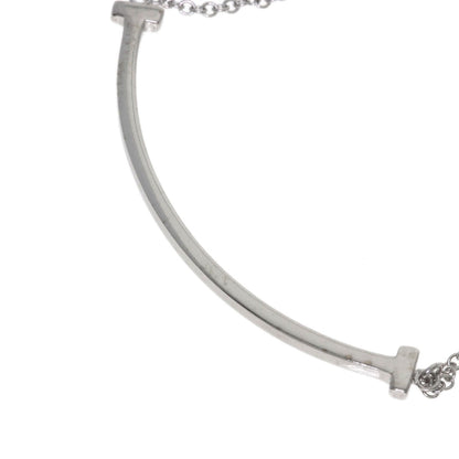 TIFFANY&Co. T smile small Necklace K18 White Gold Ladies [Used]