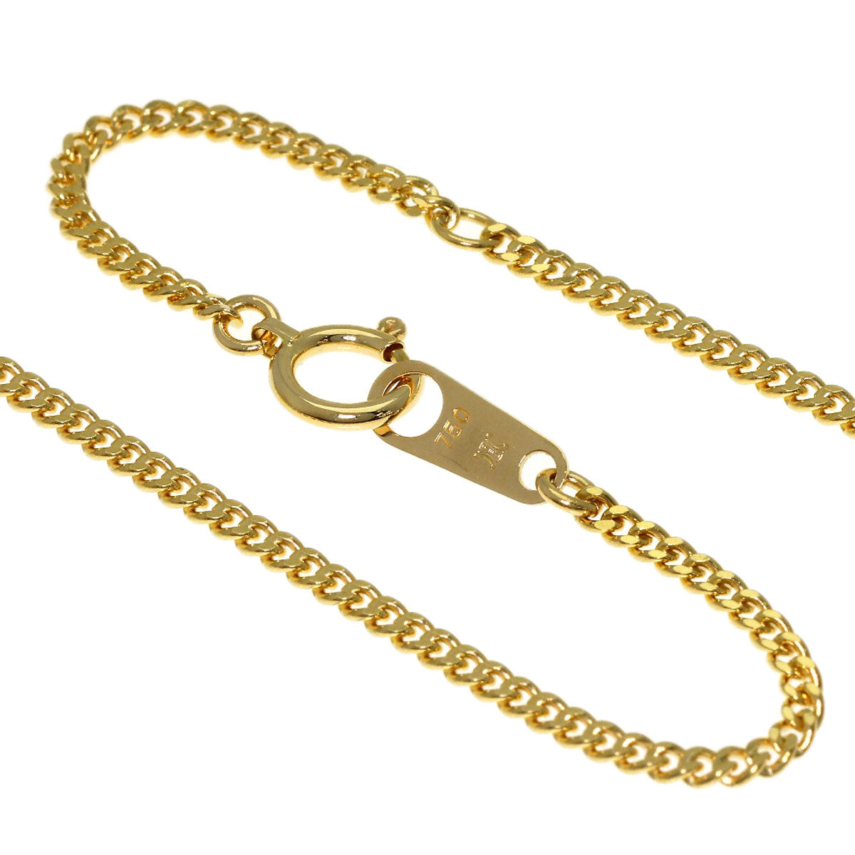 CELINE Double loop Necklace K18 Yellow Gold Ladies [Used]