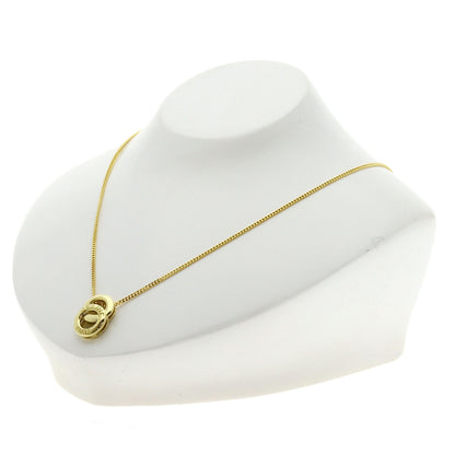 CELINE Double loop Necklace K18 Yellow Gold Ladies [Used]