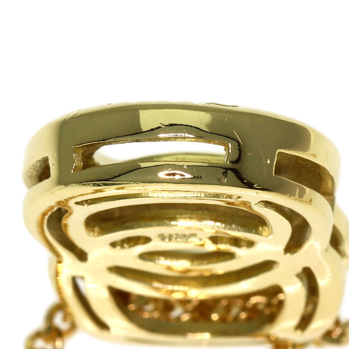 CELINE Double loop Necklace K18 Yellow Gold Ladies [Used]