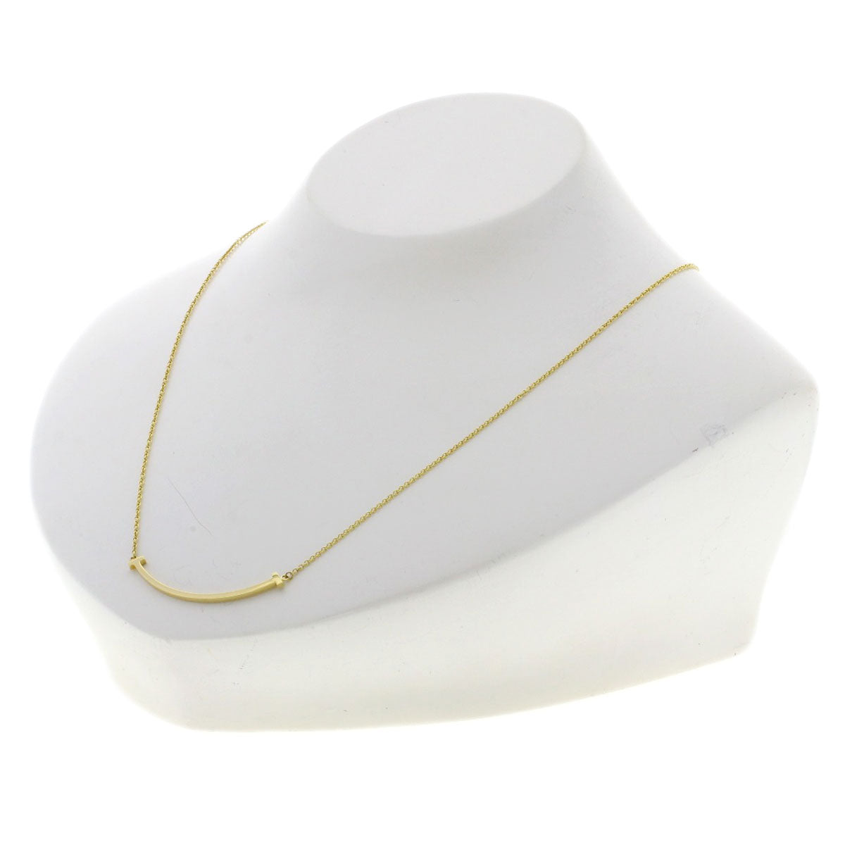 TIFFANY&Co. T smile small Necklace K18 Yellow Gold Ladies [Used]