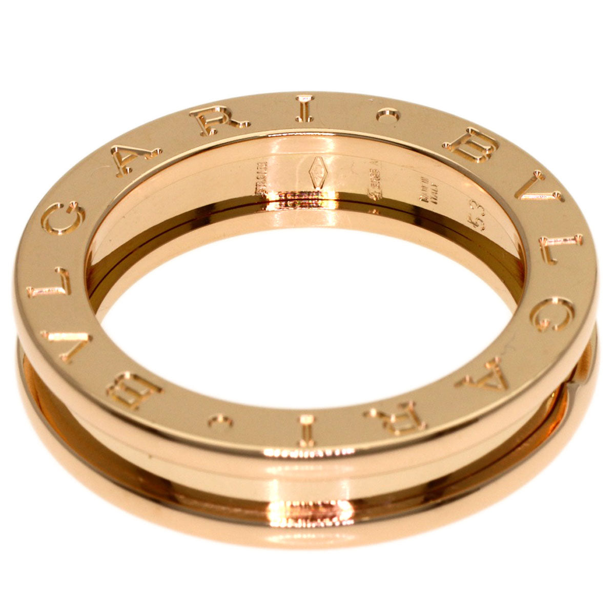BVLGARI B.zero1 1 band #53 Ring K18 Pink Gold Ladies [Used]
