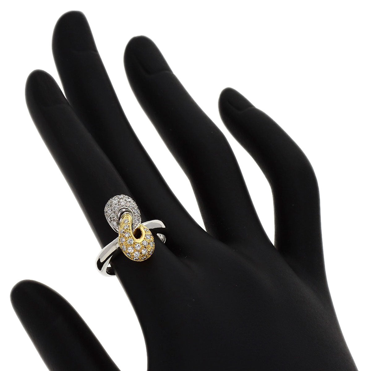 CELINE Diamond Ring K18 Yellow Gold PT900Ladies [Used]