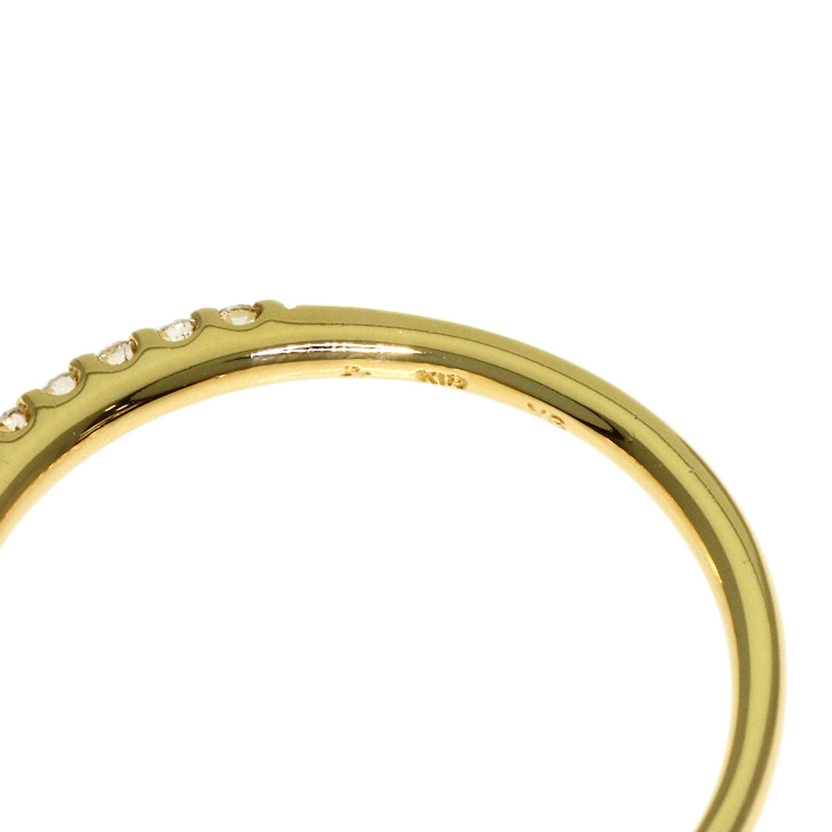 Ponte Vecchio Diamond Ring K18 Yellow Gold Ladies [Used]