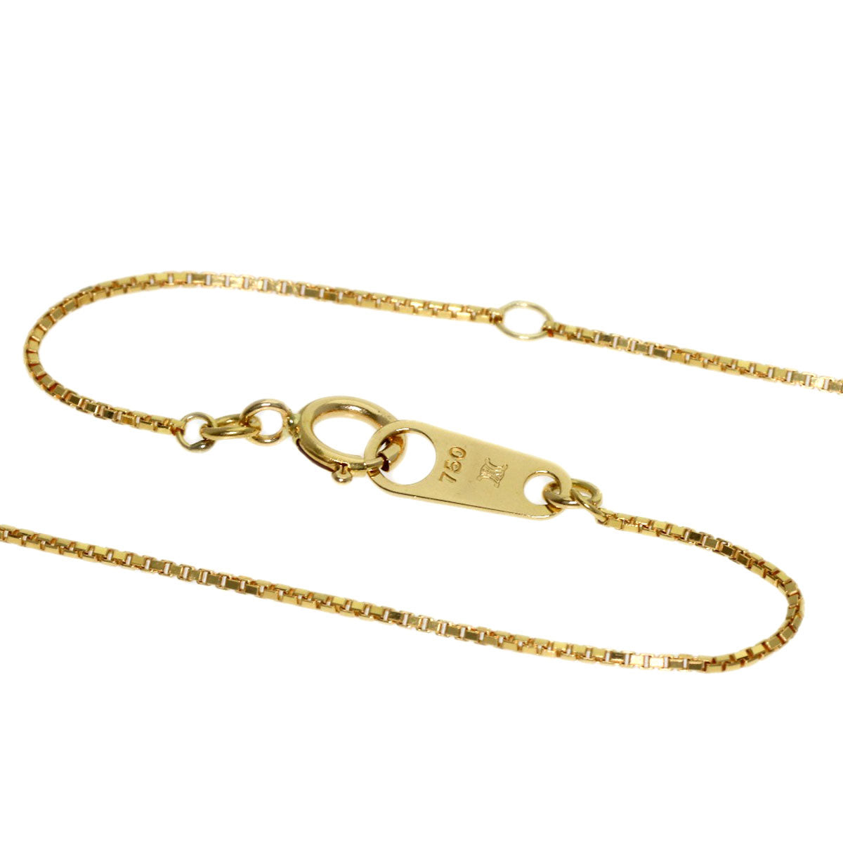 CELINE Double Circle Diamond Necklace K18 Yellow Gold Ladies [Used]
