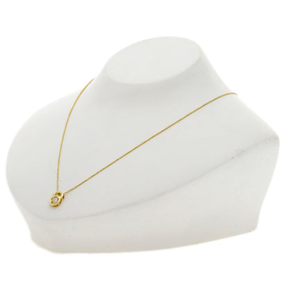 CELINE Double Circle Diamond Necklace K18 Yellow Gold Ladies [Used]