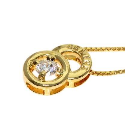 CELINE Double Circle Diamond Necklace K18 Yellow Gold Ladies [Used]
