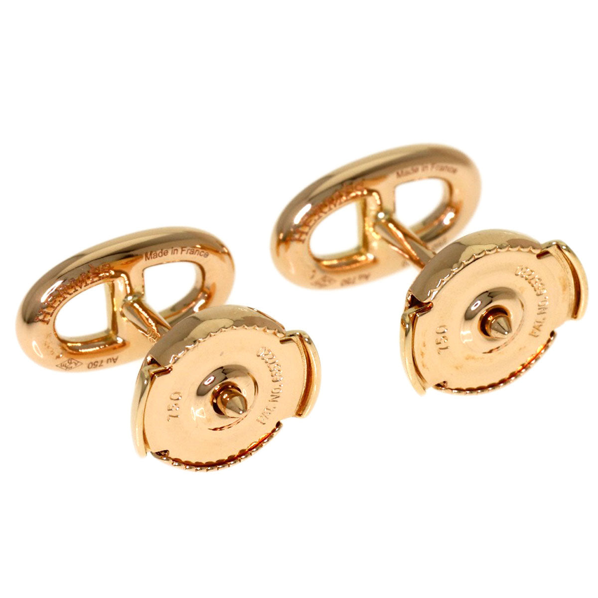HERMES Farandole TPM earring K18 Pink Gold Ladies [Used]