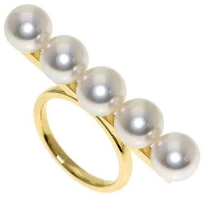TASAKI Balance Signature Akoya Pearl Ring K18 Yellow Gold Ladies [Used]