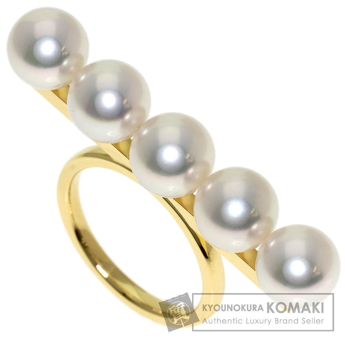 TASAKI Balance Signature Akoya Pearl Ring K18 Yellow Gold Ladies [Used]