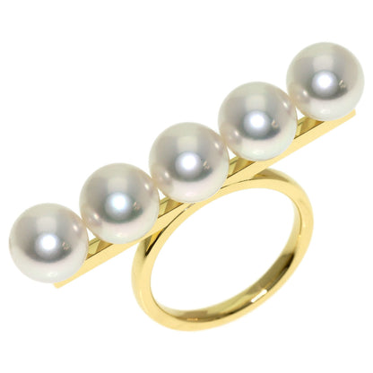 TASAKI Balance Signature Akoya Pearl Ring K18 Yellow Gold Ladies [Used]
