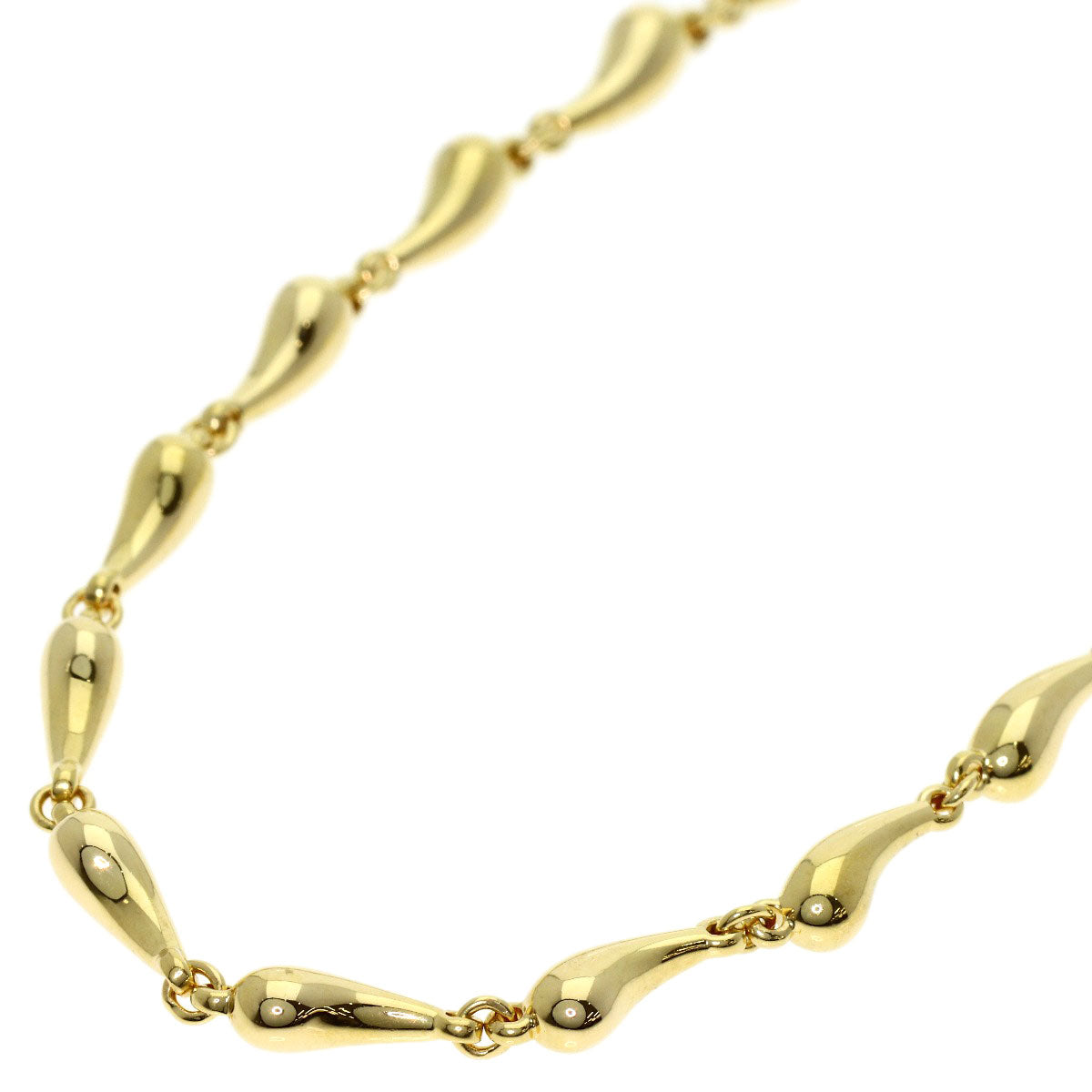 TIFFANY&Co. teardrop Necklace K18 Yellow Gold Ladies [Used]