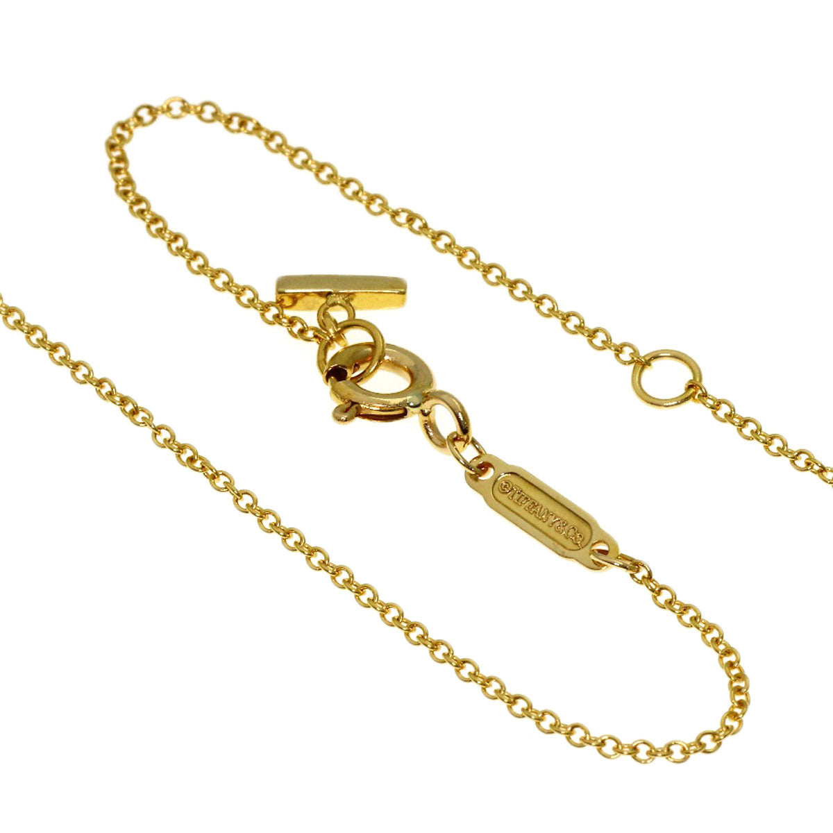 TIFFANY&Co. T smile small Necklace K18 Yellow Gold Ladies [Used]