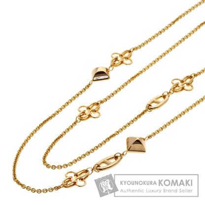 HERMES Rondo Multi Long Necklace K18 Pink Gold Ladies [Used]