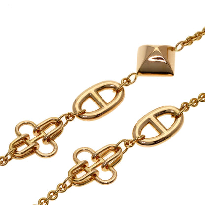 HERMES Rondo Multi Long Necklace K18 Pink Gold Ladies [Used]