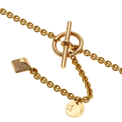 HERMES Rondo Multi Long Necklace K18 Pink Gold Ladies [Used]