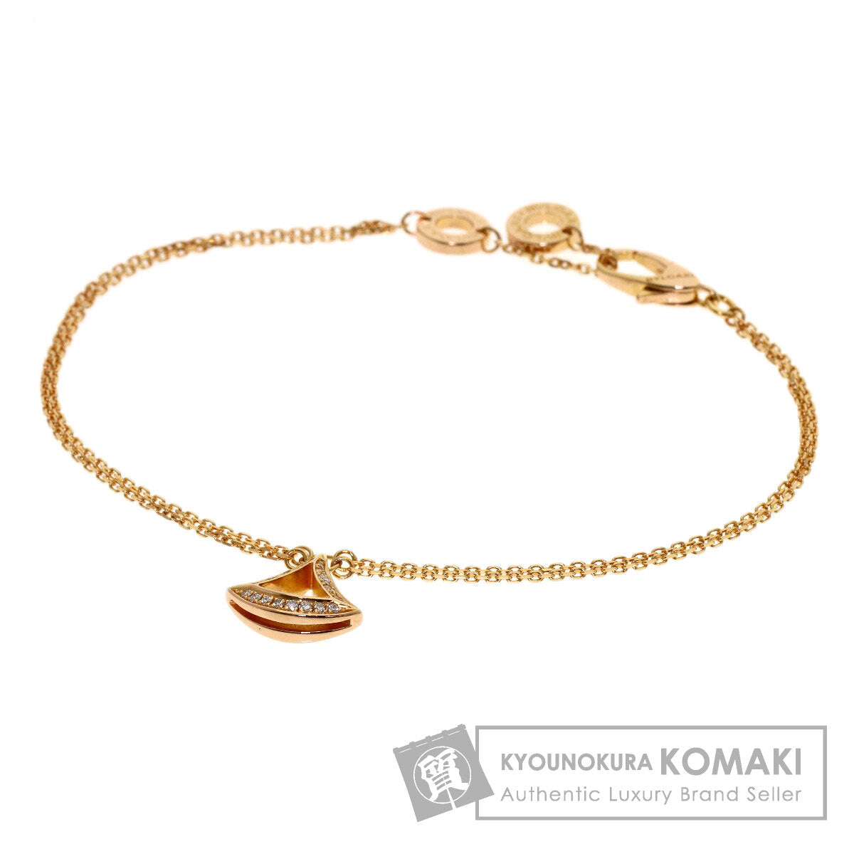 BVLGARI Diva Dream SM Diamond 2-strand Bracelet K18 Pink Gold Ladies [Used]