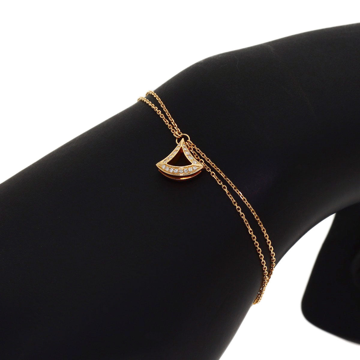 BVLGARI Diva Dream SM Diamond 2-strand Bracelet K18 Pink Gold Ladies [Used]