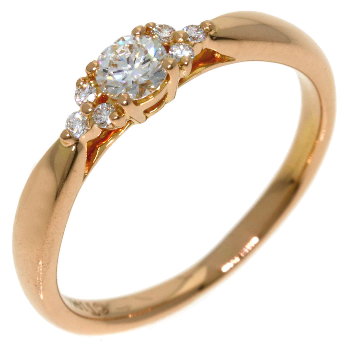 TIFFANY&Co. Harmony Cluster Side Stone Diamond Ring K18 Pink Gold Ladies [Used]