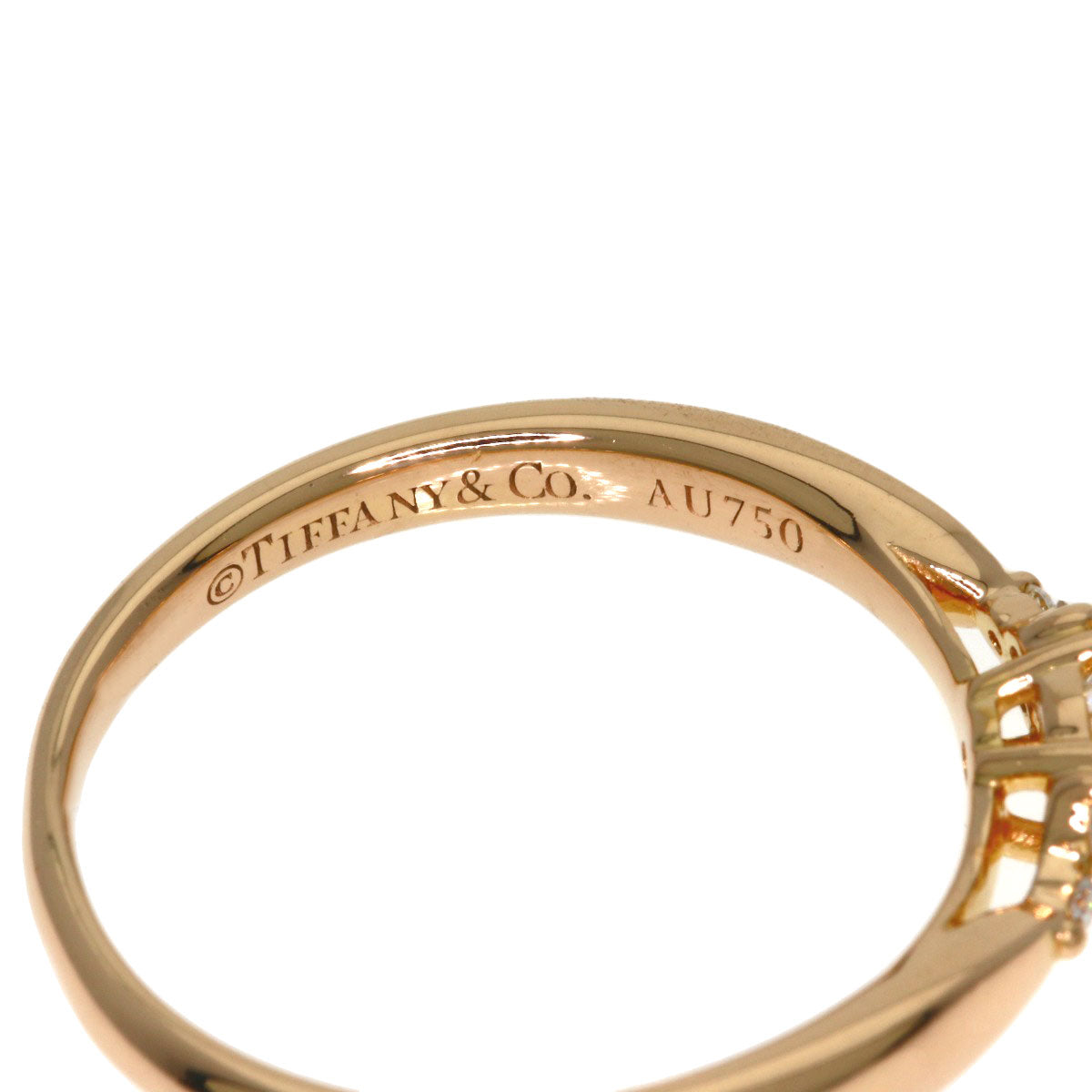 TIFFANY&Co. Harmony Cluster Side Stone Diamond Ring K18 Pink Gold Ladies [Used]