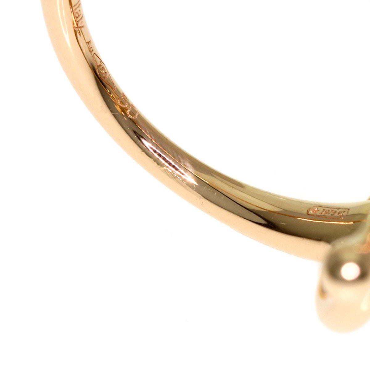 HERMES Filet d'Or #50 Ring K18 Pink Gold Ladies [Used]