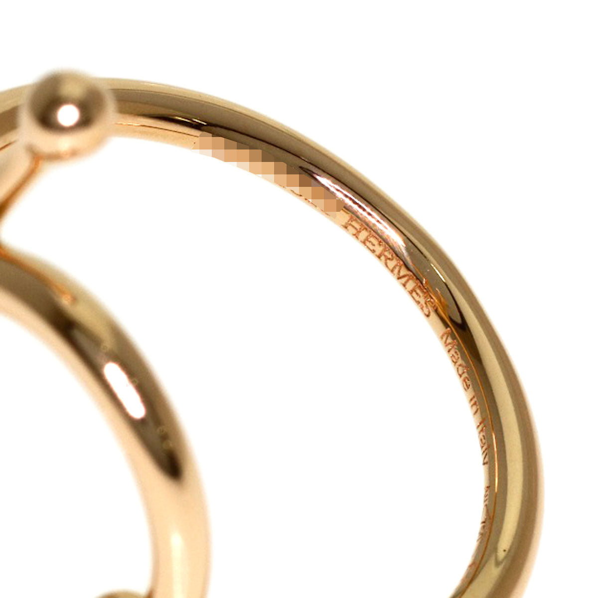 HERMES Filet d'Or #50 Ring K18 Pink Gold Ladies [Used]