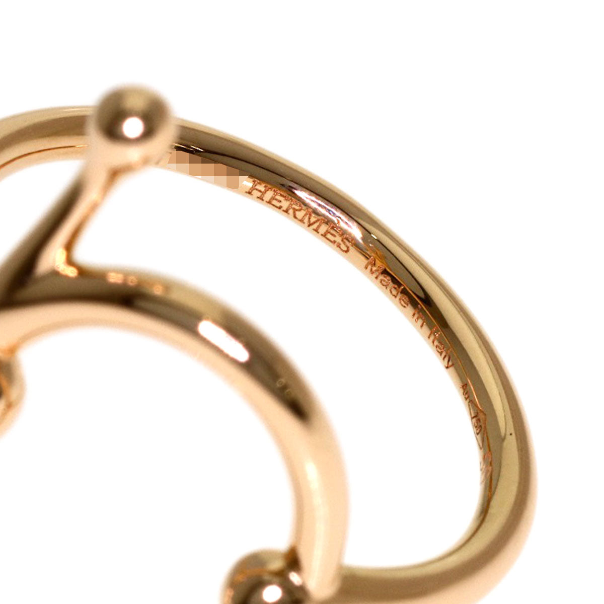 HERMES Filet d'Or #50 Ring K18 Pink Gold Ladies [Used]