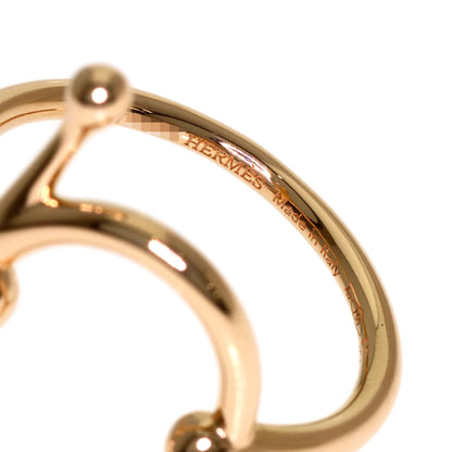 HERMES Filet d'Or #50 Ring K18 Pink Gold Ladies [Used]