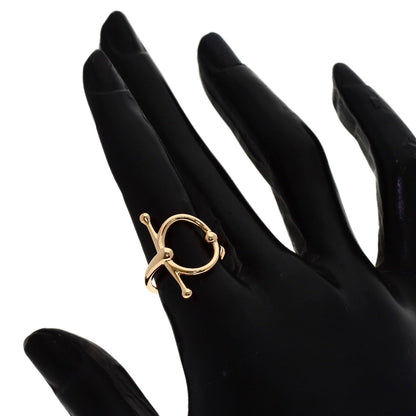 HERMES Filet d'Or #50 Ring K18 Pink Gold Ladies [Used]