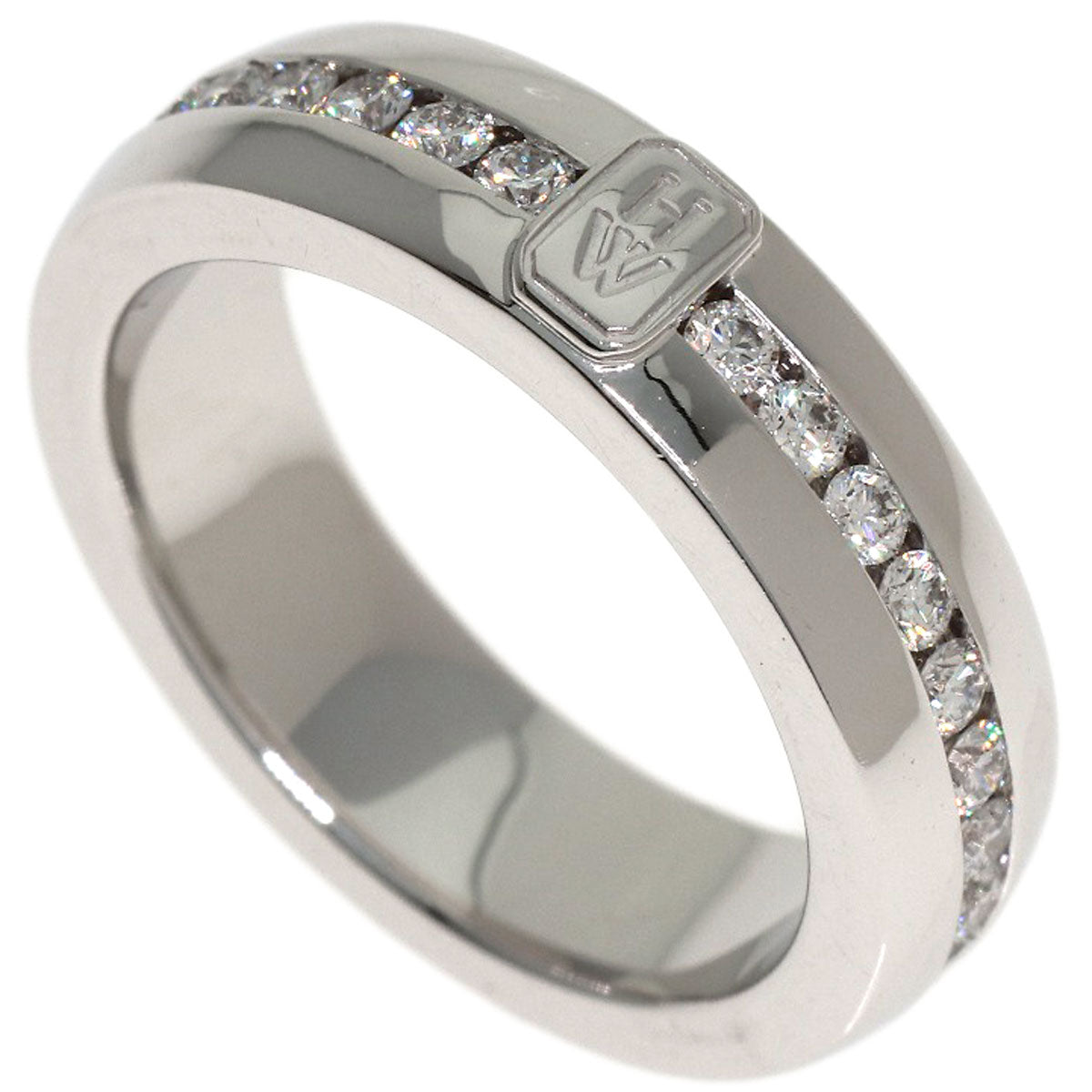 HARRY WINSTON HW Logo Diamond Ring K18 White Gold Ladies [Used]