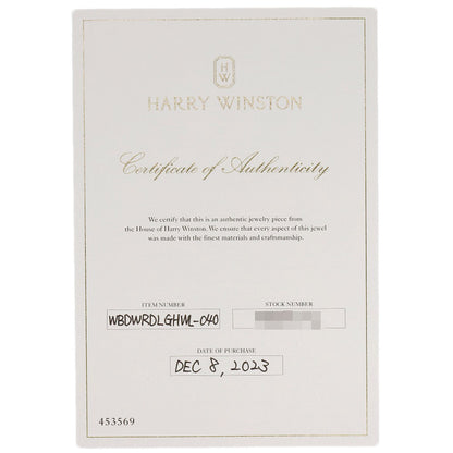 HARRY WINSTON HW Logo Diamond Ring K18 White Gold Ladies [Used]