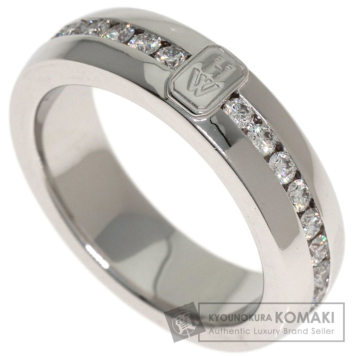 HARRY WINSTON HW Logo Diamond Ring K18 White Gold Ladies [Used]