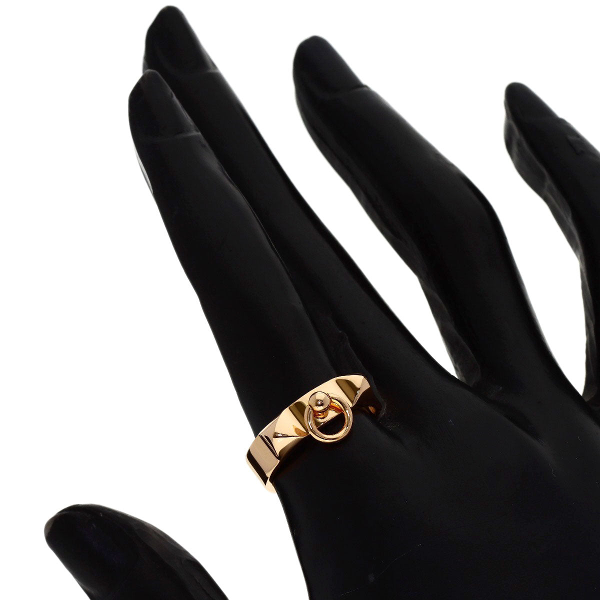 HERMES Collier de Chien PM #53 Ring K18 Pink Gold Ladies [Used]