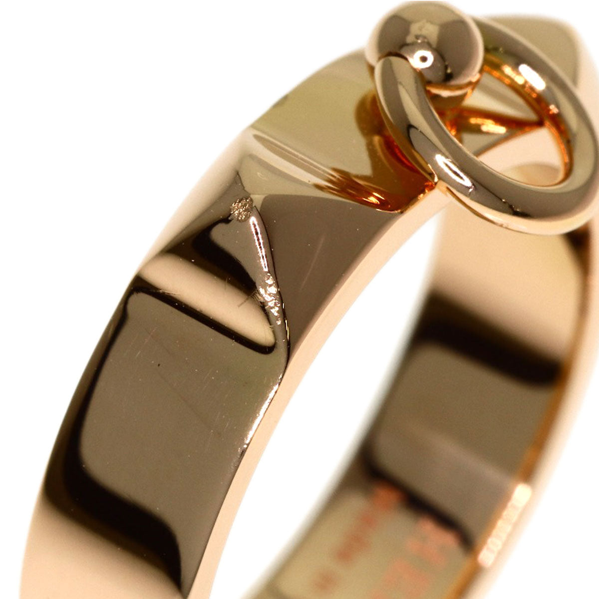HERMES Collier de Chien PM #53 Ring K18 Pink Gold Ladies [Used]