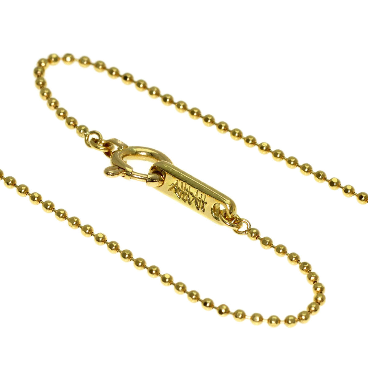 AHKAH Heart Diamond Necklace K18 Yellow Gold Ladies [Used]