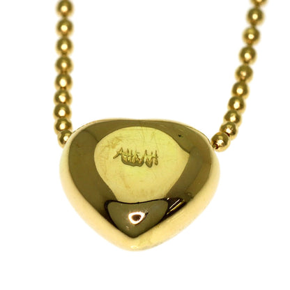 AHKAH Heart Diamond Necklace K18 Yellow Gold Ladies [Used]