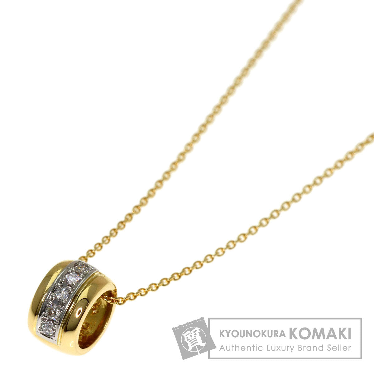 4℃ Diamond Necklace K18 Yellow Gold PT950Ladies [Used]