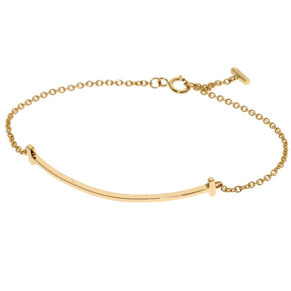 TIFFANY&Co. T smile small Bracelet K18 Pink Gold Ladies [Used]