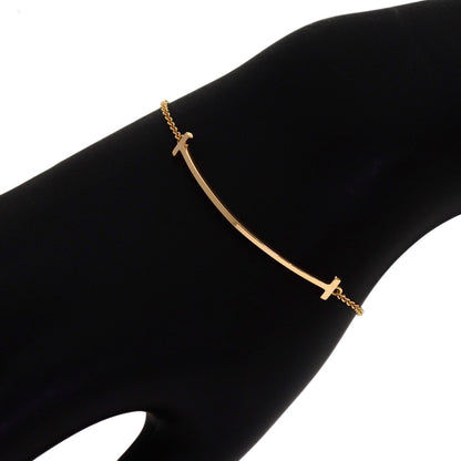 TIFFANY&Co. T smile small Bracelet K18 Pink Gold Ladies [Used]