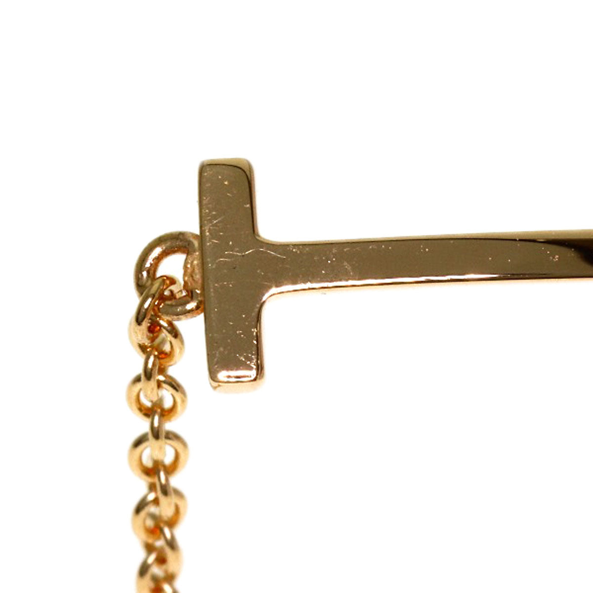 TIFFANY&Co. T smile small Bracelet K18 Pink Gold Ladies [Used]