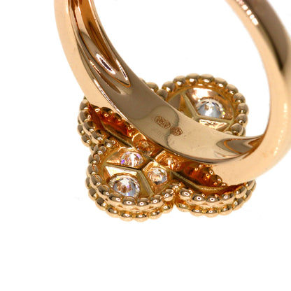 Van Cleef & Arpels Vintage Alhambra Diamond #55 Ring K18 Pink Gold Ladies [Used]