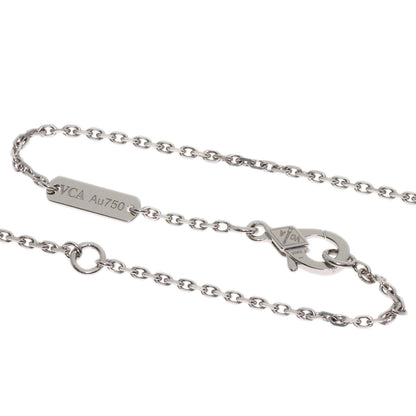 Van Cleef & Arpels Vintage Alhambra Chalcedony Necklace K18 White Gold Ladies [Used]