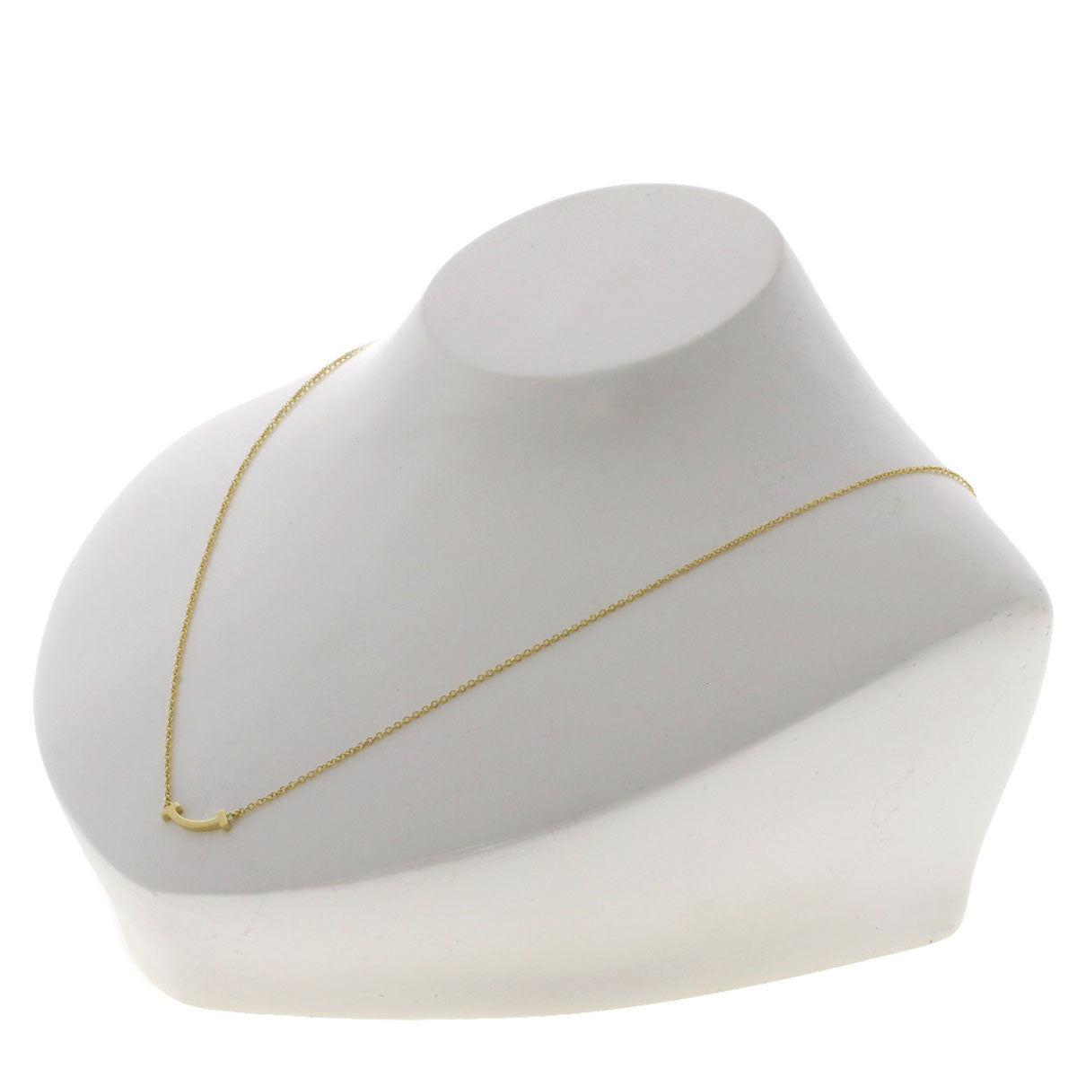 TIFFANY&Co. T Smile Mini Necklace K18 Yellow Gold Ladies [Used]