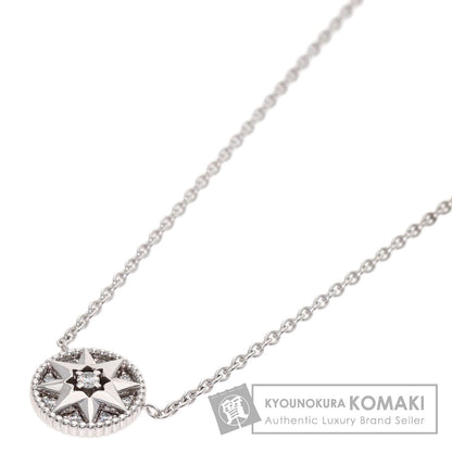 Dior Rose Devan Diamond Small Necklace K18 White Gold Ladies [Used]