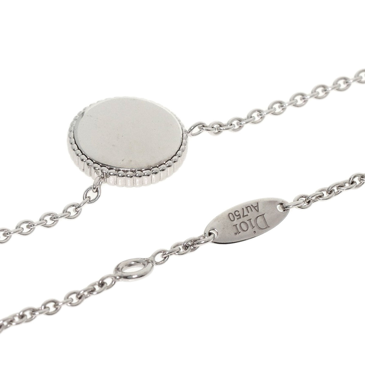 Dior Rose Devan Diamond Small Necklace K18 White Gold Ladies [Used]